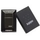 Zippo Slim High Polish Black Zippo Logo Windproof Pocket Lighter, 28123ZL