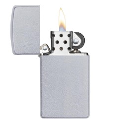Zippo Slim Satin Chrome Windproof Pocket Lighter, 1605