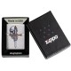 Zippo Sword Skull Design, Brushed Chrome Windproof Pocket Lighter, 49488