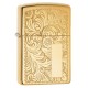 Zippo Venetian Classic High Polish Brass Windproof Pocket Lighter, 352B